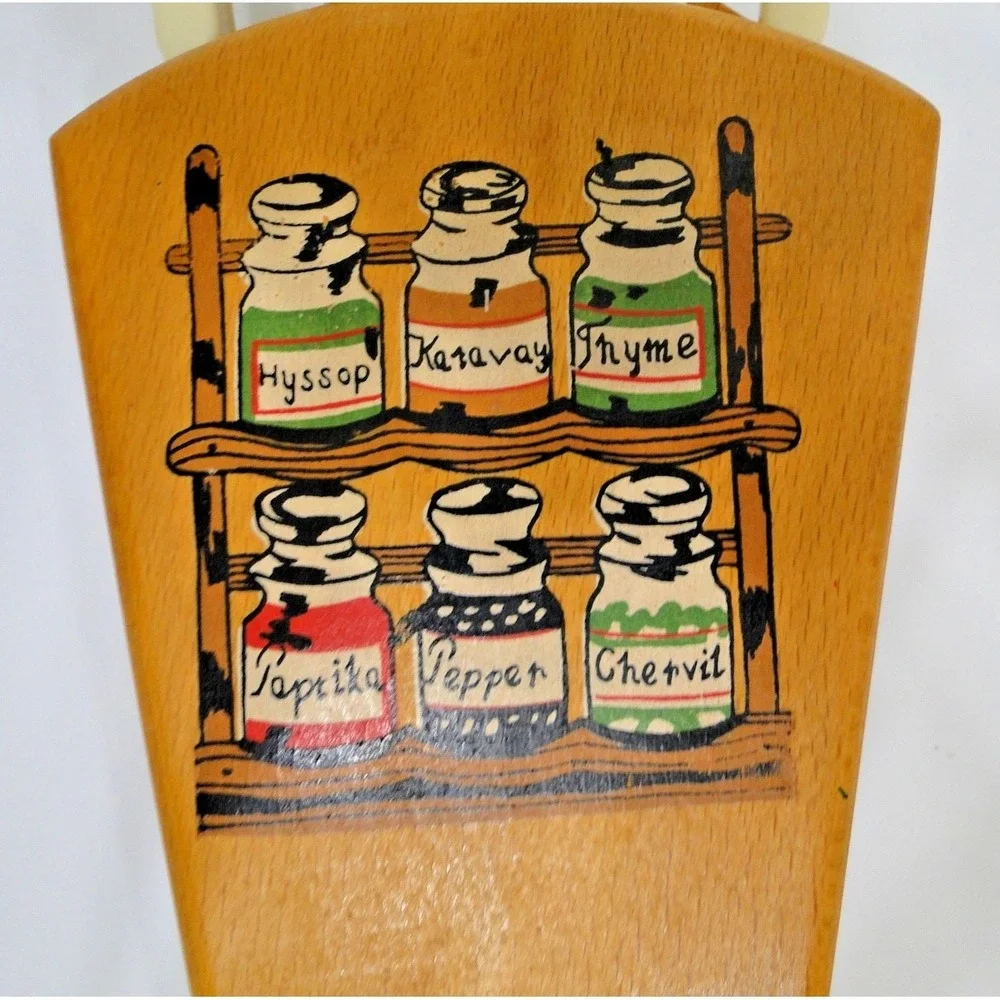 KNIFE‎ HOLDER YUGOSLAVIA VINTAGE OLD SPICE CONTAINER DESIGN WOOD WALL MOUNT